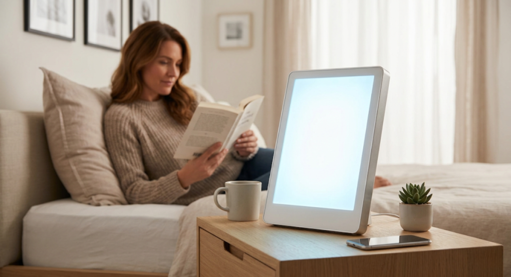 10,000‑lux light box for resetting circadian rhythm during menopause