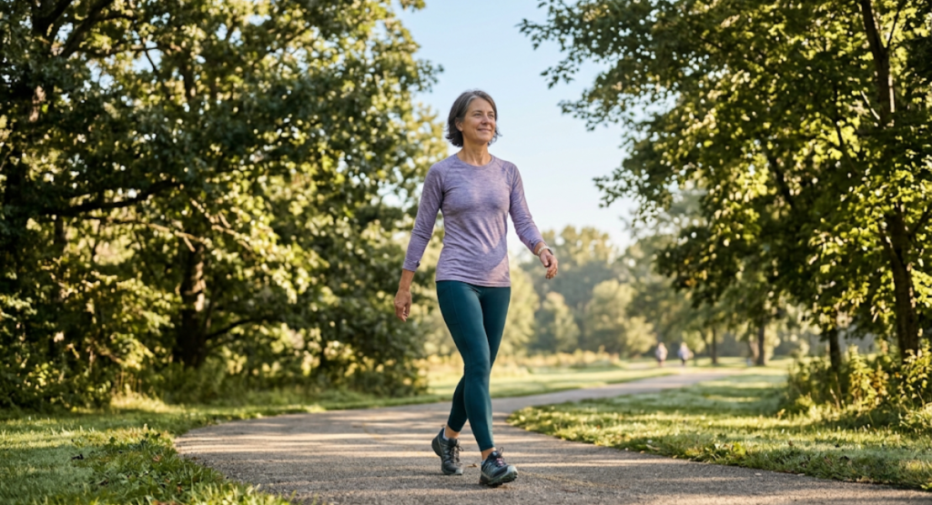Morning walk routine for menopause sleep and circadian health