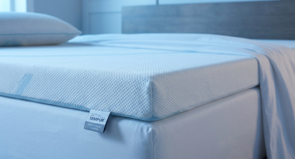 Tempur-Pedic TEMPUR-Adapt Plus Cooling mattress topper for night sweats on a bed